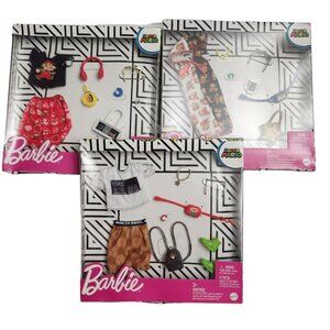 Barbie Super Mario Bros Nintendo Fashion Packs Kits Lot of 3 Barbie Outfits